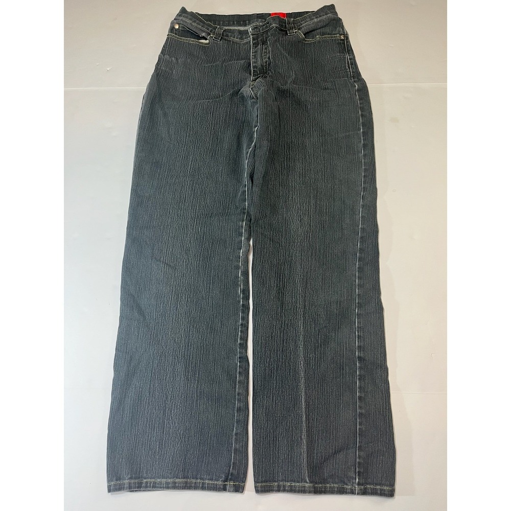 V Cristina Wide Leg Jeans Womens 10 Dark Wash Stretch Denim Y2K Pockets Grunge